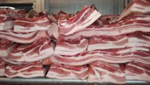 Frozen Pork Belly, Bone-in, Rind on